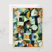 Klee - Samenstelling met de gele halve maan Feestdagenkaart (Voorkant / Achterkant)