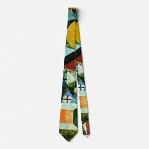 Klee - Samenstelling met de gele halve maan Stropdas