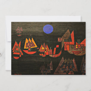 Klee - Schepen in de Nacht Feestdagenkaart