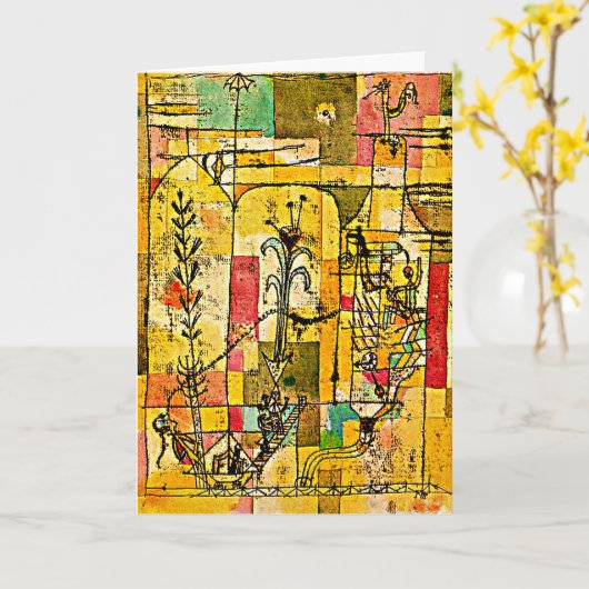 Klee - Sprookje van Hoffmann, beroemd schilderij Kaart (Gele Bloem)