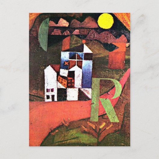 Klee - Stad R Briefkaart (Voorkant)