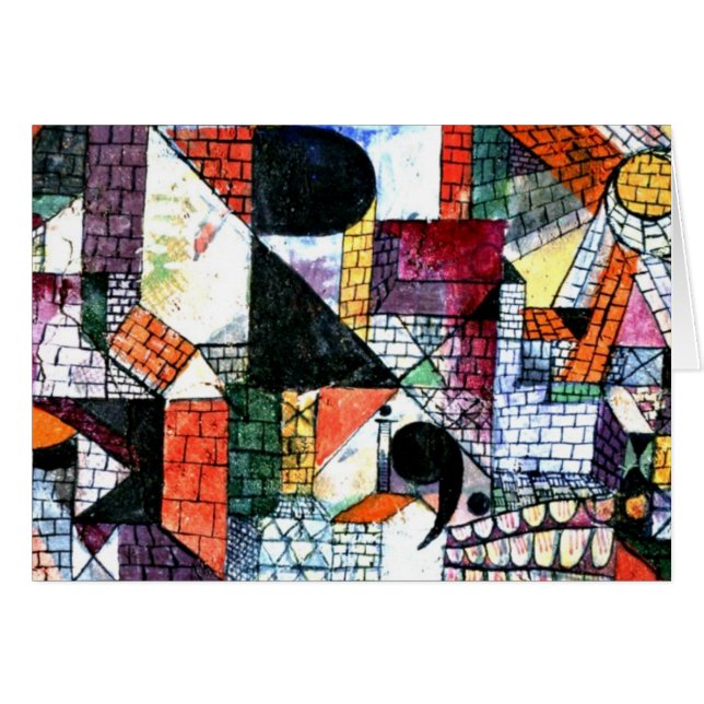 Klee - Stad R; Paul Klee kunstwerk (Voorkant Horizontaal)