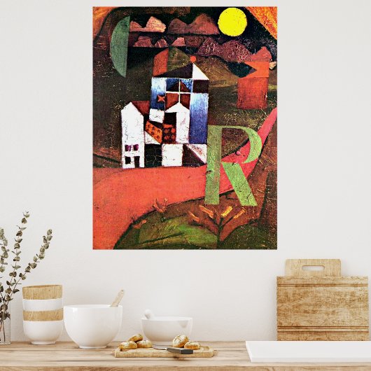 Klee - Stad R Poster (Keuken)