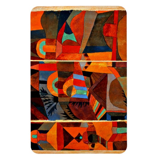 Klee - Temple Gardens, kleurrijk abstract kunstwer Magneet (Verticaal)