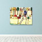 Klee - The Crazy Village Canvas Afdruk (Insitu (Houten vloer))