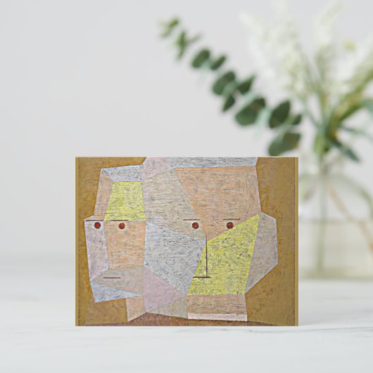 Klee - Twee hoofden Briefkaart (Staand voorkant)