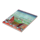 Klee - Uitzicht in het vruchtbare land Tegeltje (Zijkant)