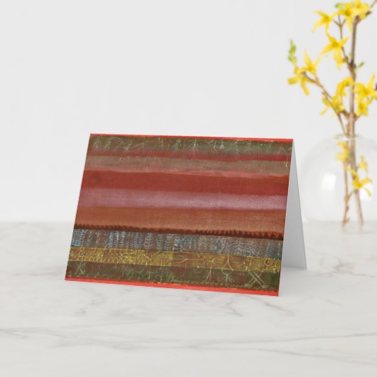 Klee - Vat Landschap, abstracte kunst Kaart (Gele Bloem)