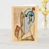 Klee - Vloer in maart, abstracte kunst Kaart (Gele Bloem)