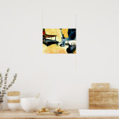 Klee - Vloerstandaard, watering en emmer Poster (Keuken)