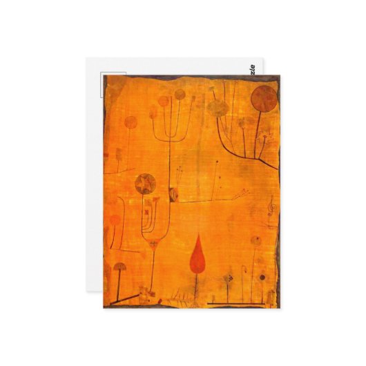 Klee - Vruchten op rood Briefkaart (Voorkant / Achterkant in situ)