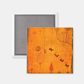 Klee - Vruchten op rood Magneet (Voorkant / Achterkant)