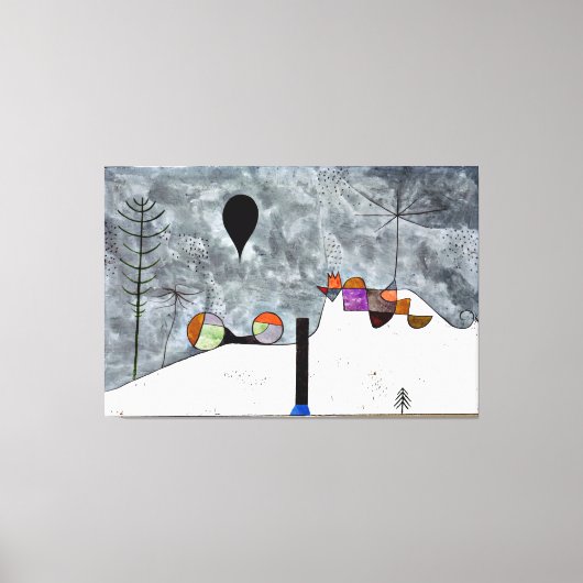 Klee - Winter, populair kunstwerk, Canvas Afdruk (Voorkant)
