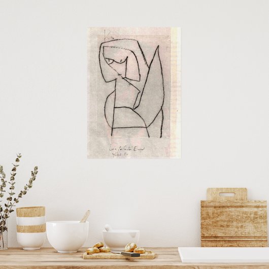 Klee - Zweifelnder Engel Poster (Keuken)