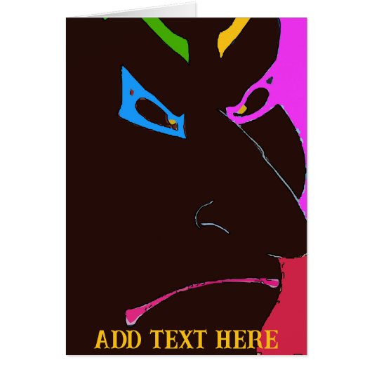 Kleed Art Face, voeg tekst toe, (Voorkant)