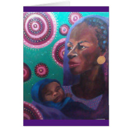 Kleed in Paarse Notecard