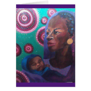 Kleed in Paarse Notecard