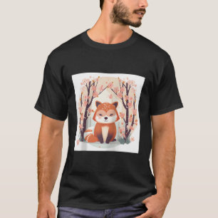 Kleed je aan met onze rode panda en kersenbloesemb t-shirt