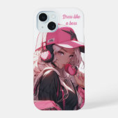 Kleed je als een baas iPhone 15 hoesje (Achterkant)