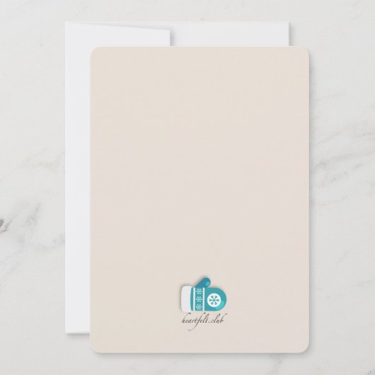 Kleed je naar gelang het koude weer uitnodiging (Achterkant)