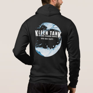 Kleen Tank Blue w/ Back Design Zip Front Hoodie