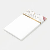 Klei met gouden rozen en goudgegevens post-it® notes (Schuin)