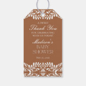 Klei Talavera tegel feestbaby shower favoriet Cadeaulabel (Achterkant)