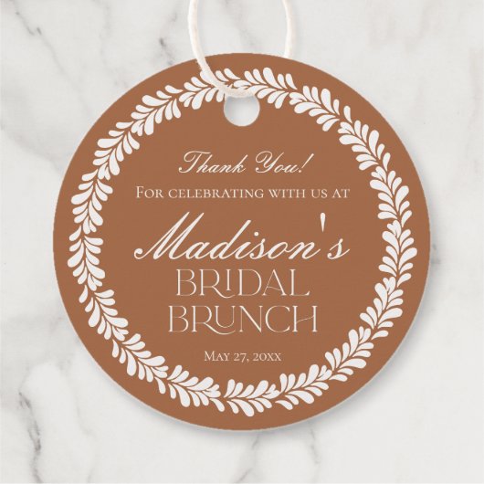 Klei Talavera-tegel Spaanse Fiesta Bruids Brunch Bedankjes Labels (Achterkant)