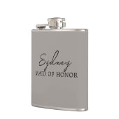 Kleiminimalistische bruiloftsgroep heupfles (Links)