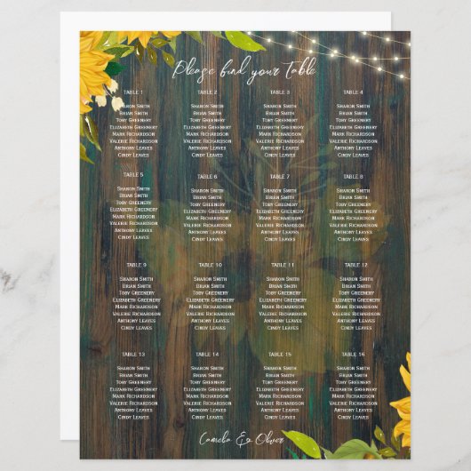 KLEIN 16 Tabellen Rustisch Houtlampje (Voorkant / Achterkant)