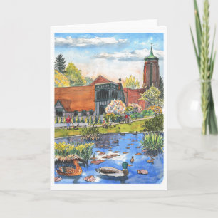 Klein, 4 x 5,6-inch gevouwen Wenskaart Kaart