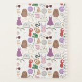 Klein (5,5 inch x 8,5 inch), hard Hoesje, wit spir Planner (Achterkant)