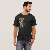 Klein Achternaam Peace Love Family Matching T-shirt (Voorkant volledig)