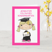 Klein Afstuderen meisje Kaart (Gele Bloem)