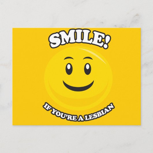 KLEIN ALS JE EEN LESBIAN BENT BRIEFKAART (Voorkant)