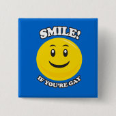 KLEIN ALS JE GAY BENT VIERKANTE BUTTON 5,1 CM (Voorkant)