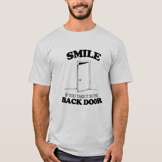 KLEIN ALS U HET IN DE BACK DEUR NEEMT -.png T-shirt (Voorkant)