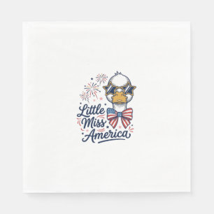 Klein Amerika Patriottische Eend Vintage T-shirt ( Servet