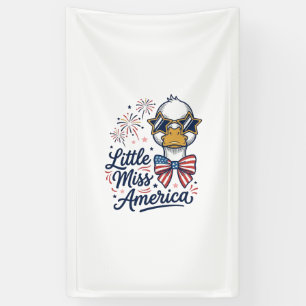 Klein Amerika Patriottische Eend Vintage T-shirt ( Spandoek