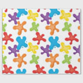 Klein artistiek patroon cadeaupapier (Vlak)