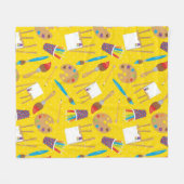 Klein artistiek patroon fleece deken (Voorkant (Horizontaal))