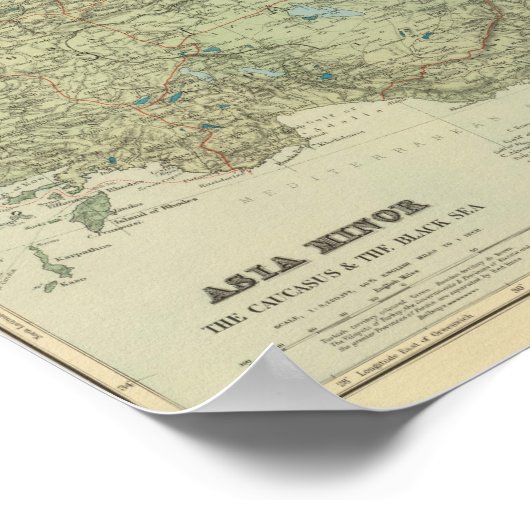 Klein Azië, Kaukasus, zwart Zee Poster (Hoek)