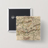 Klein Azië Vierkante Button 5,1 Cm (Voorkant /achterkant)