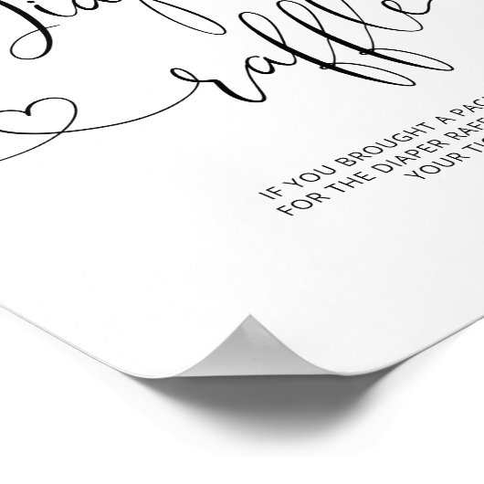 Klein baby shower-luidoperbord poster (Hoek)