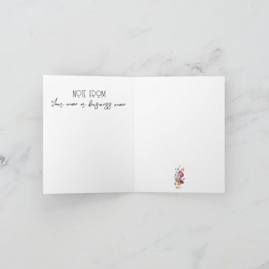 Klein bedrijf Bedankt voor uw aankoop Notitiekaartje (Binnen)