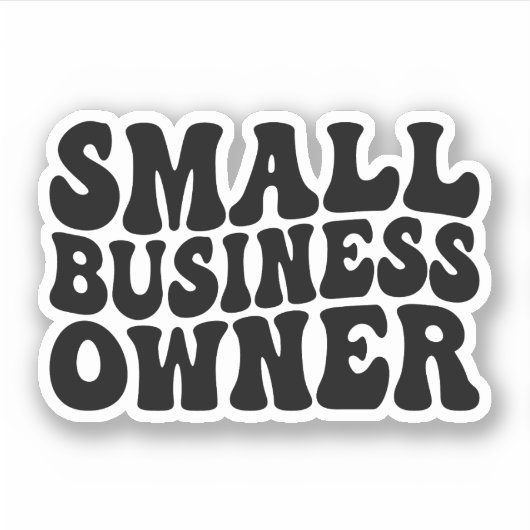 Klein bedrijf cadeau - Klein bedrijf Sticker (Voorkant)