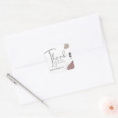 Klein bedrijf, dank u, bijsluiter vierkante sticker (Envelop)