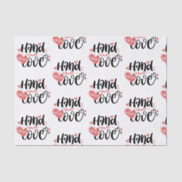 Klein bedrijf die handgemaakt is met liefde tissuepapier