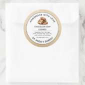 Klein bedrijf gebakken goederen Chocolade Chip Coo Ronde Sticker (Tas)