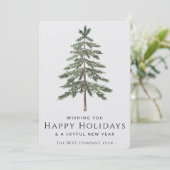 Klein Bedrijf Professioneel Aangepaste Kraft Kerst Feestdagenkaart (Staand voorkant)